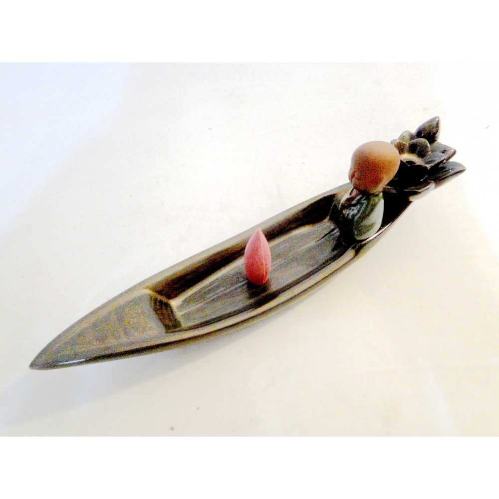 渡河祈福小和尚線香塔香2用爐6932-細節圖6