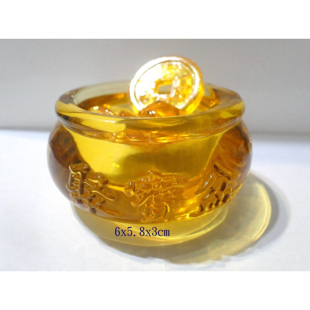 迷你可愛形黃水晶招財進寶聚寶盆6965（原價199元）-細節圖7