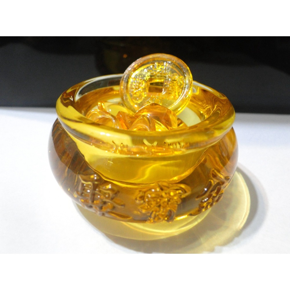 迷你可愛形黃水晶招財進寶聚寶盆6965（原價199元）-細節圖8