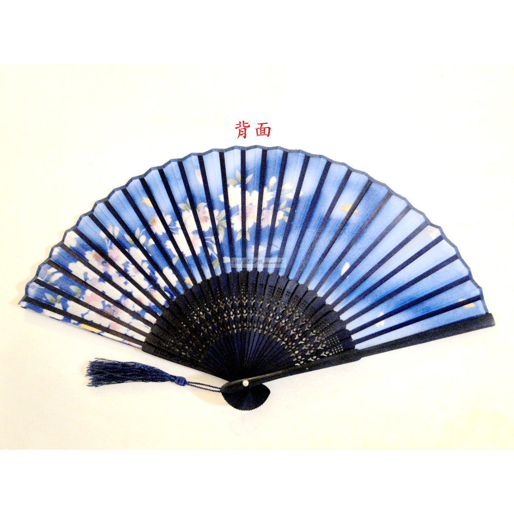 絹絲手工彩印100%沉香精油摺扇6980-細節圖6