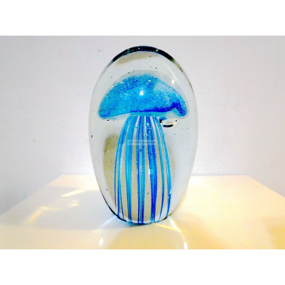 水母文鎮擺飾玻璃手工藝品7061-細節圖4