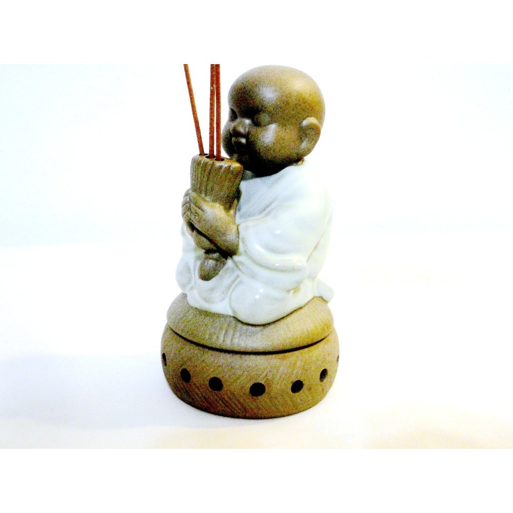 持香小沙彌多用途陶瓷香爐7088-細節圖2