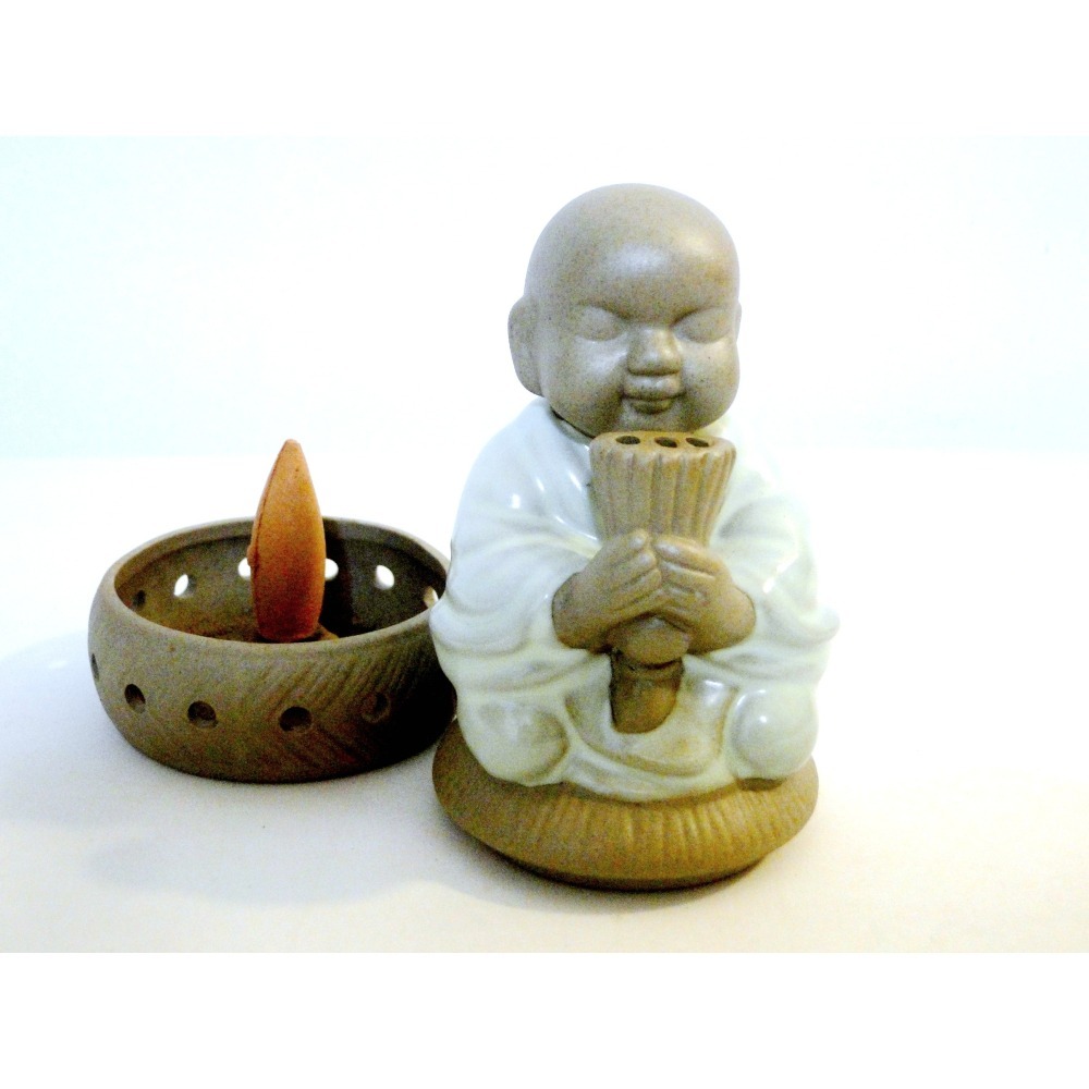 持香小沙彌多用途陶瓷香爐7088-細節圖6