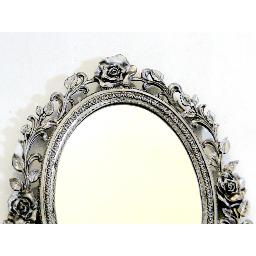 玫瑰花園鋅合金美人化妝鏡橢圓形7135-細節圖4