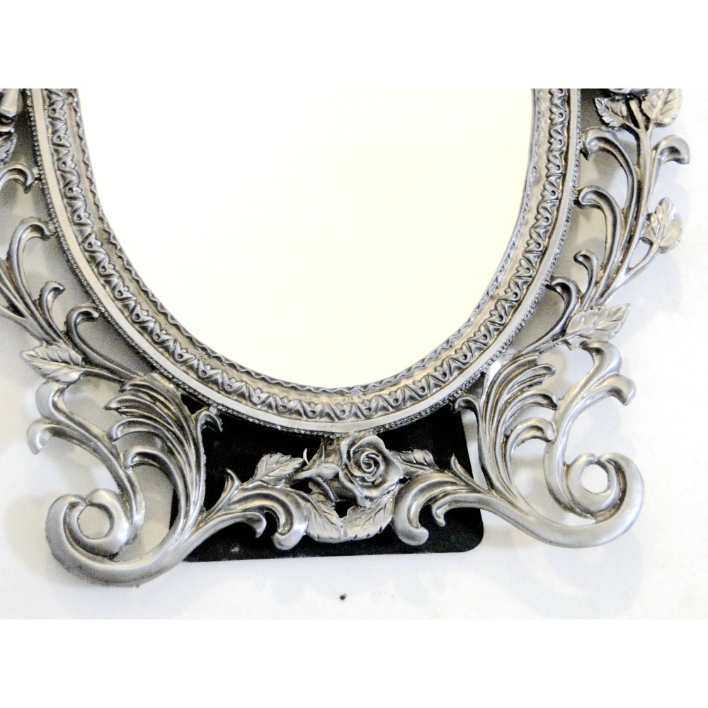 玫瑰花園鋅合金美人化妝鏡橢圓形7135-細節圖5