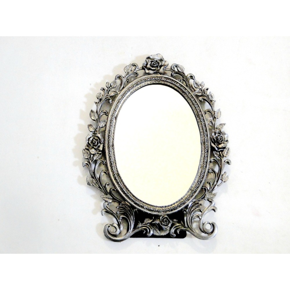 玫瑰花園鋅合金美人化妝鏡橢圓形7135-細節圖9