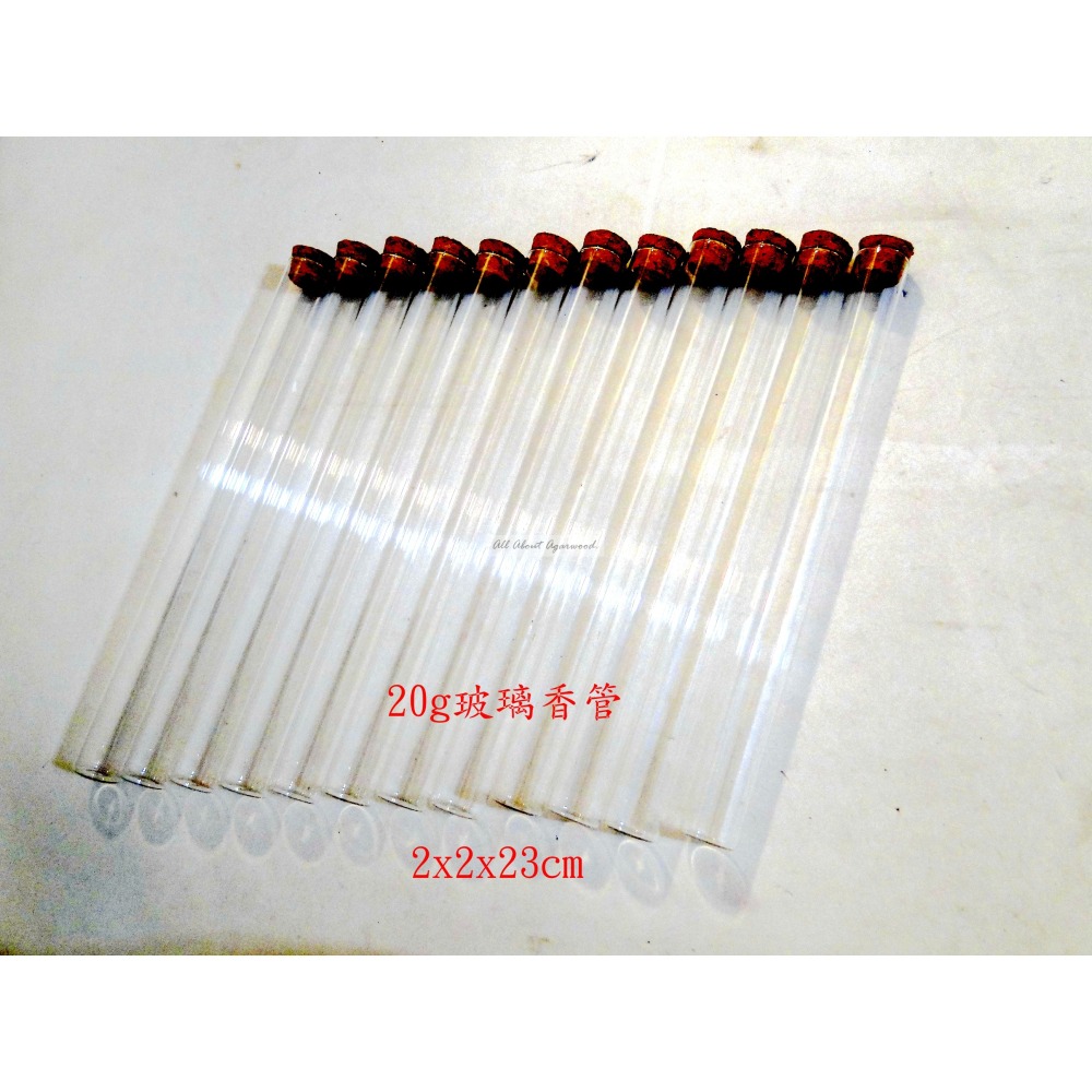 軟木塞上蓋透明高級玻璃香管線香臥香管20g裝(12支1組)7173-細節圖5