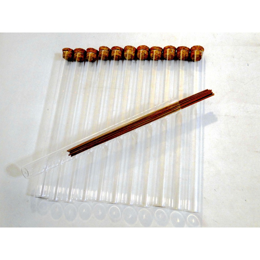 軟木塞上蓋透明高級玻璃香管線香臥香管20g裝(12支1組)7173-細節圖8