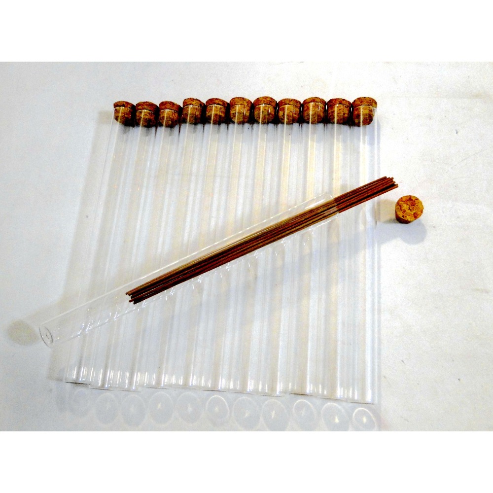 軟木塞上蓋透明高級玻璃香管線香臥香管20g裝(12支1組)7173-細節圖9