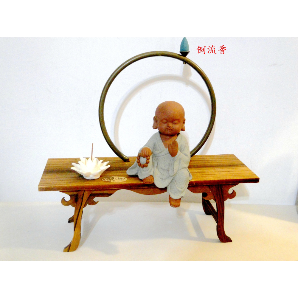 禪悟小和尚擺飾香插倒流香座7181-細節圖5