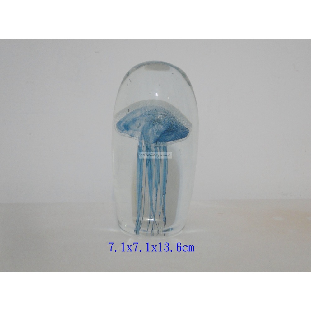 手工玻璃水母文鎮擺飾7225-細節圖2