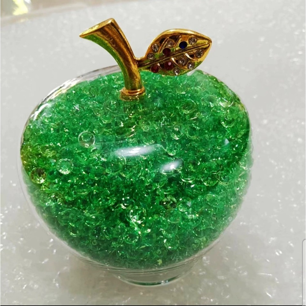 細水晶蘋果擺飾-平平安安-細節圖3
