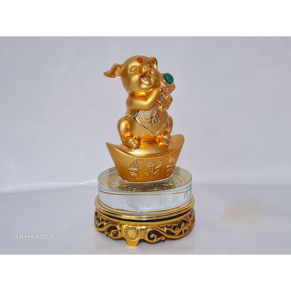 福到財就到招財金錢猪擺飾-細節圖3