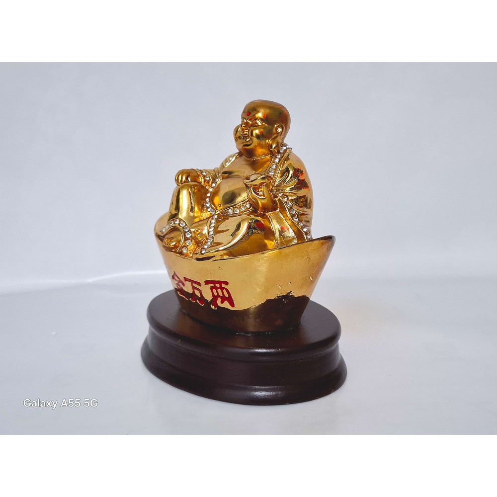 黃金萬兩元寶彌勒佛擺飾-細節圖3
