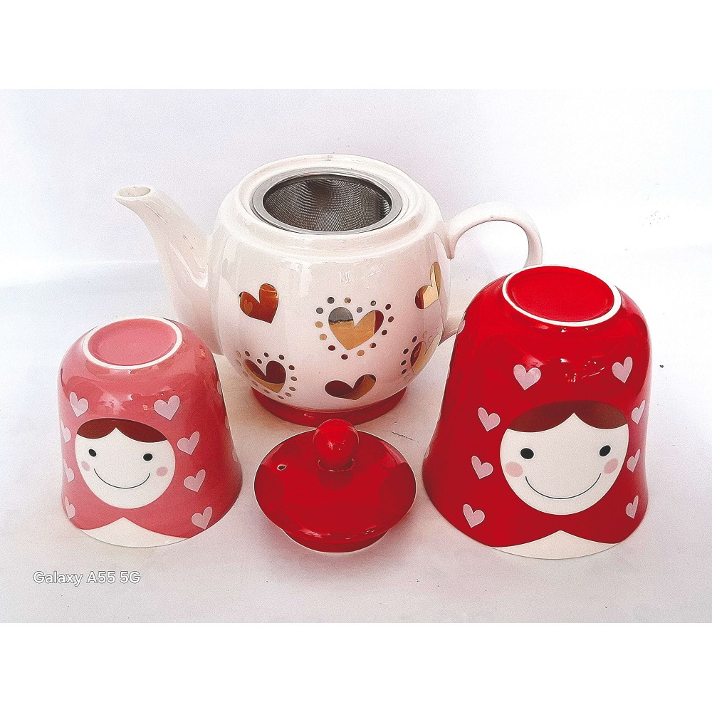 可愛俄羅斯娃娃造型茶壺組日本製造-細節圖2