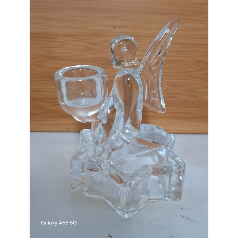 玻璃天使燭台星形底座居家裝飾-細節圖2