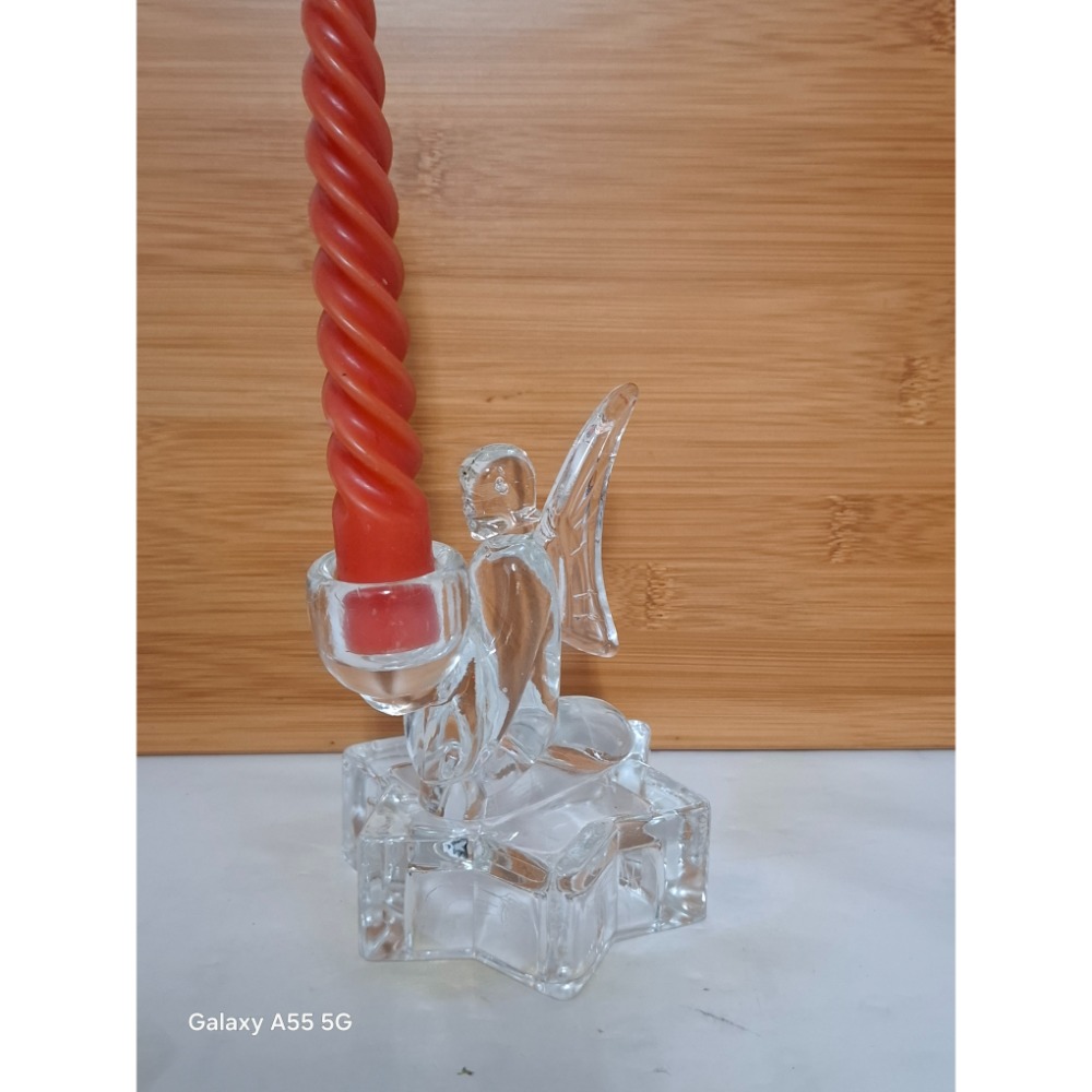 玻璃天使燭台星形底座居家裝飾-細節圖3