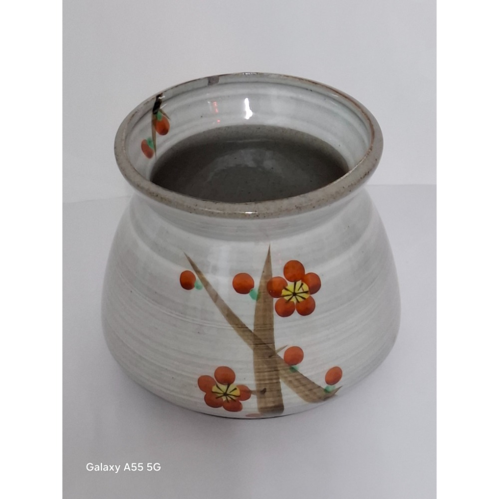 手繪紅花陶瓷多用途盆栽雜物皿萬寶窯（蝦-9）-細節圖3