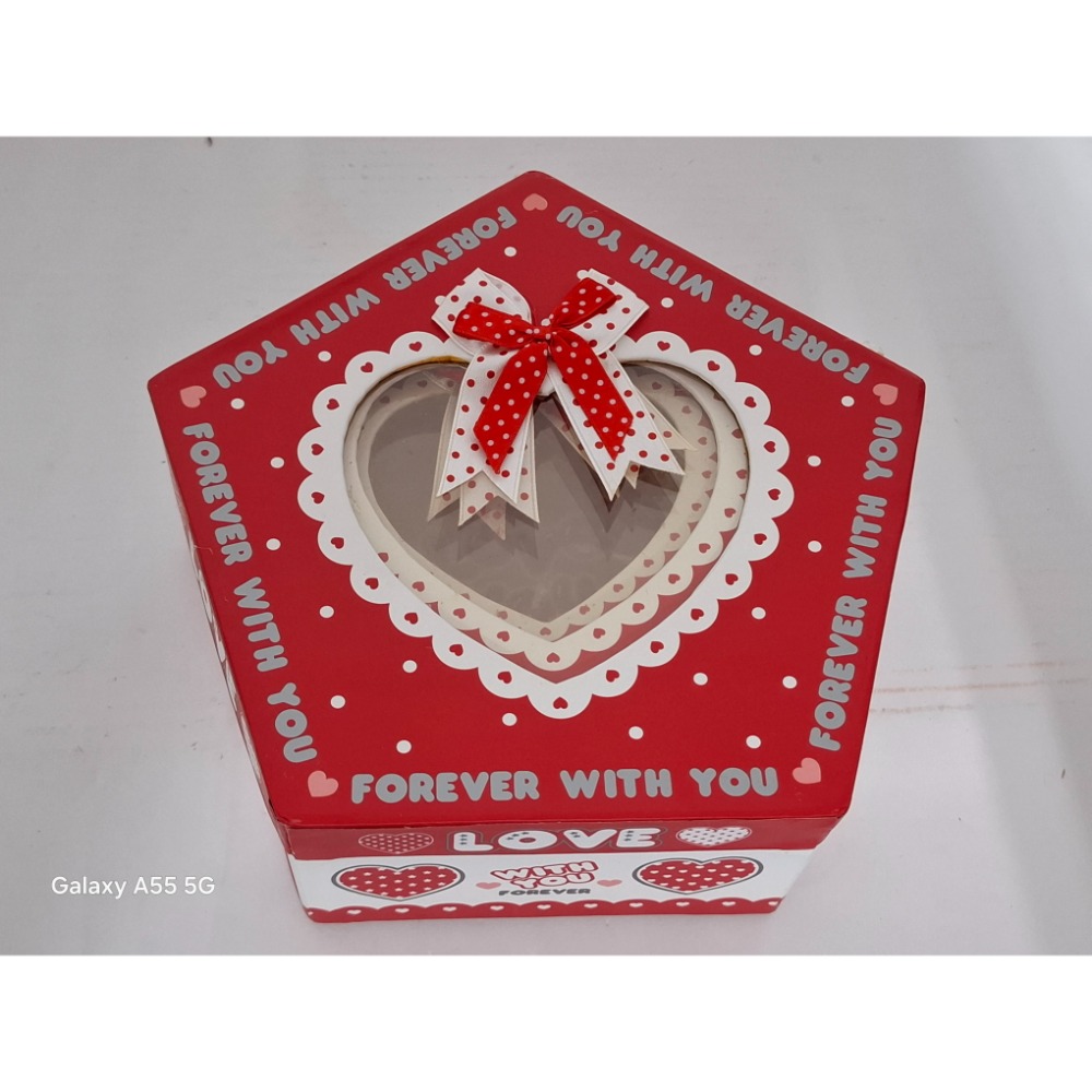 浪漫六邊形愛心禮物包裝盒三件套裝組-細節圖3