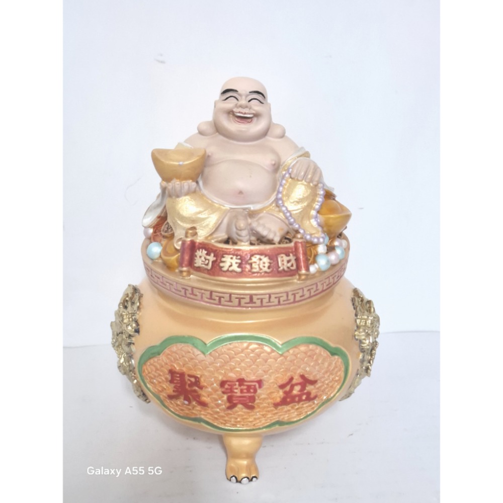 招財彌勒佛聚寶盆擺飾八方財向我來對我發財-細節圖2