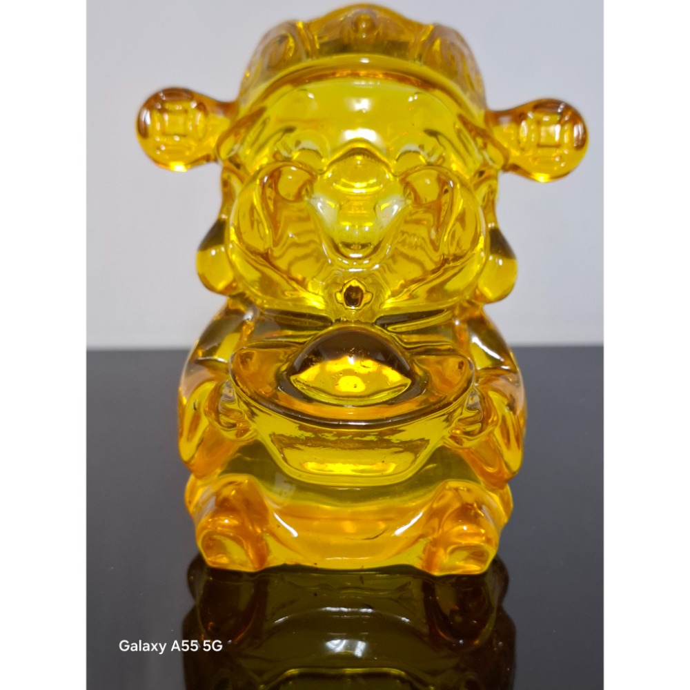 招財黃琉璃元寶財神爺10cm(AI-5)-細節圖2
