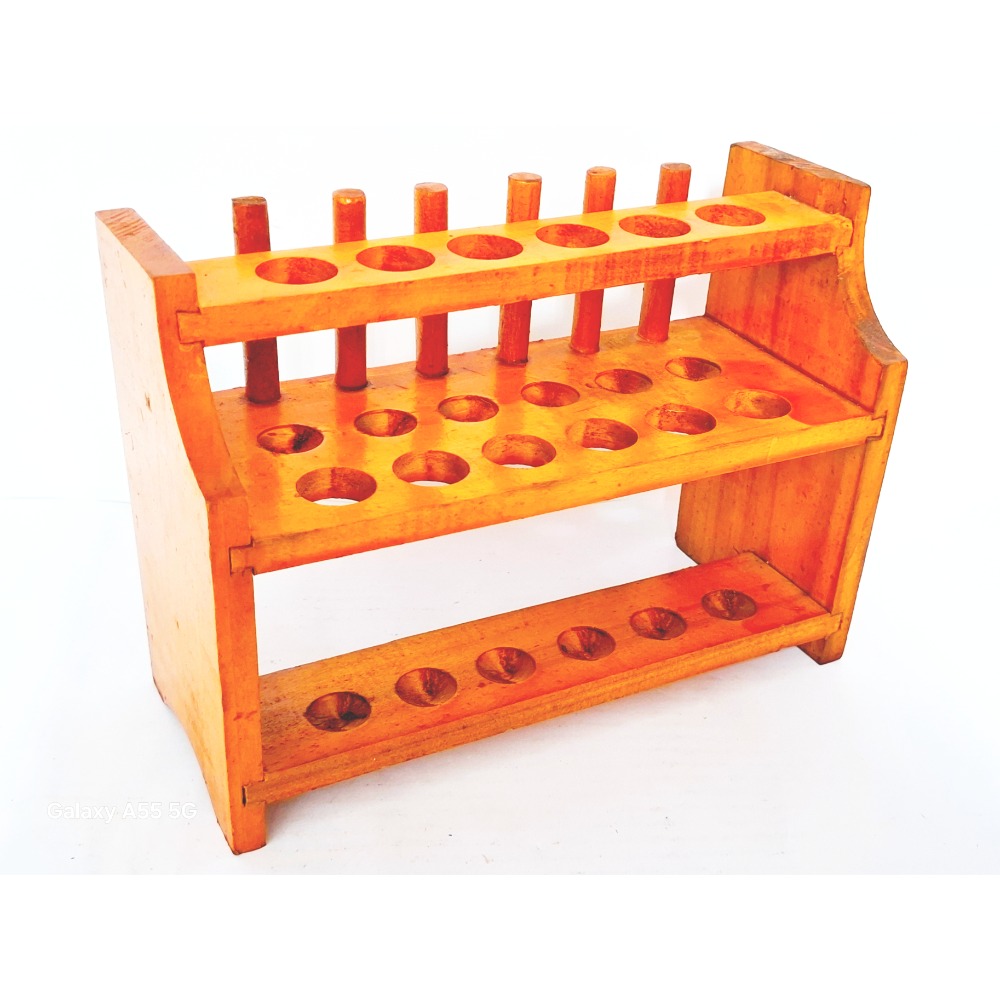 實木製雙層多孔展示架 置物架-細節圖2