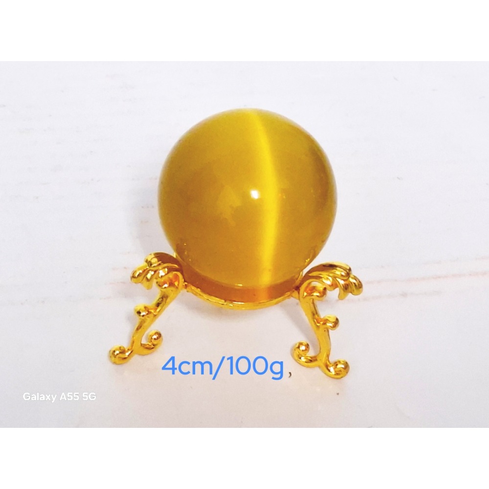 招財黃金猫眼石擺飾-細節圖3