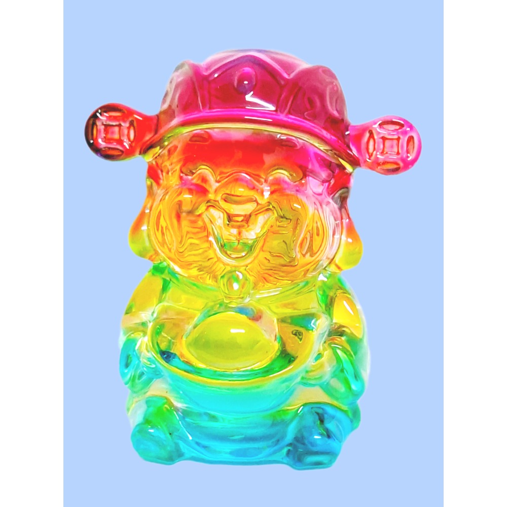 五彩水晶瑠璃財神爺開運祈福擺飾不含底座（AI-3)-細節圖5