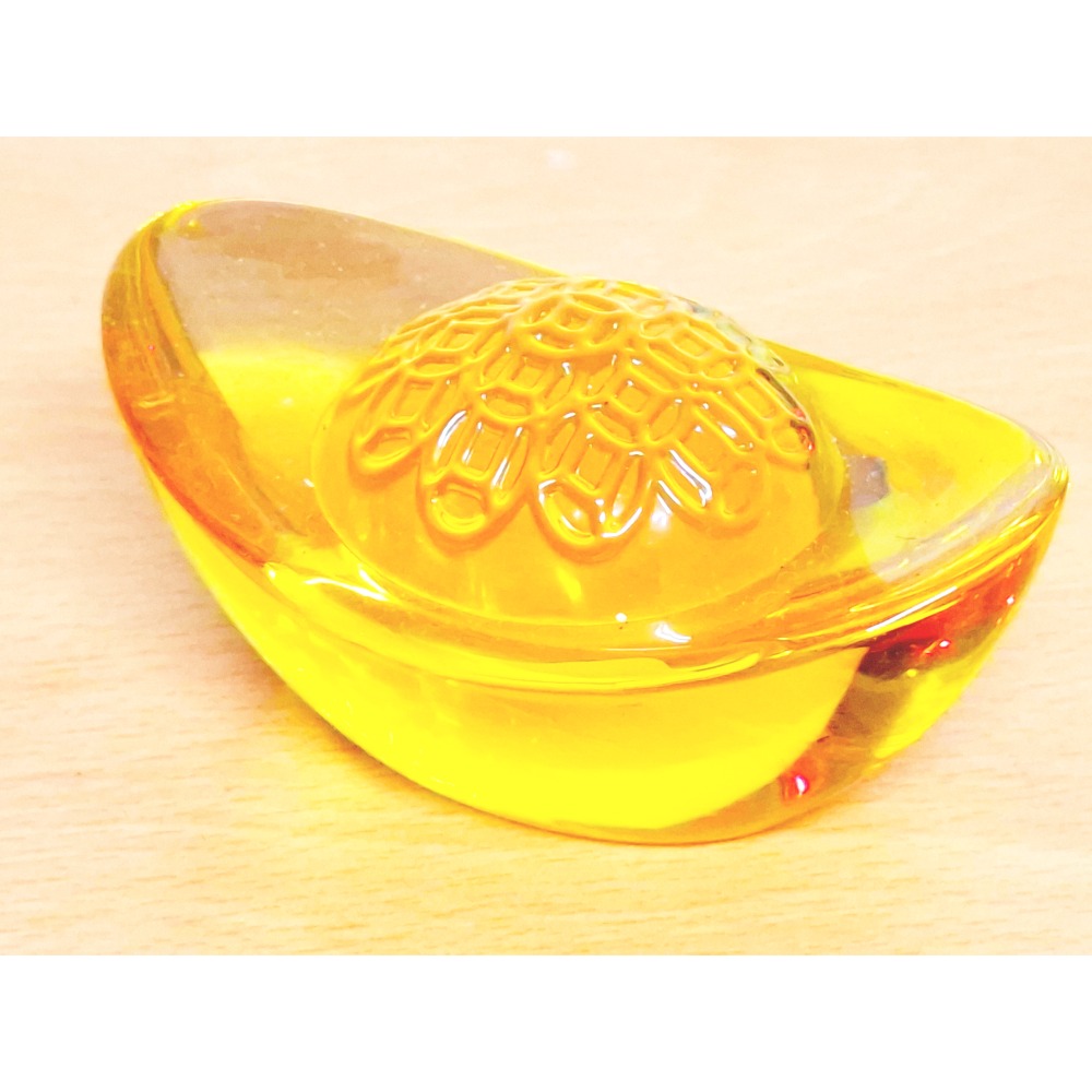 吉祥如意招財黃水晶10cm招財元寶擺飾（AI-3)-細節圖3