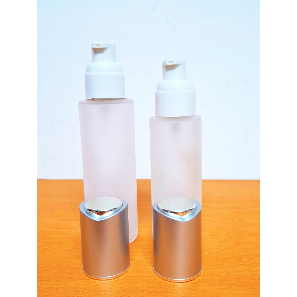 按壓頭磨砂玻璃乳液分裝瓶60ml+80ml套裝組（AI-11)-細節圖3