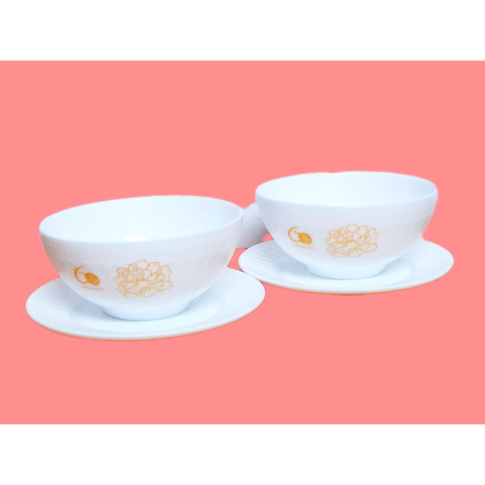 牡丹花開乳白玻璃碗盤組 2套組 5吋碗 6吋盤 質感餐具組 下午茶點心碗 沙拉碗 牡丹花開乳白玻璃碗盤組 (AI-4)-細節圖3