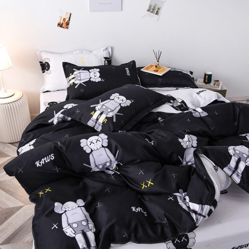 2023 新款 潮牌卡通 網紅款 床單 被套 枕頭套 床包 三件組 四件套 單人/雙人/加大雙人床包組 禮物交換-細節圖4