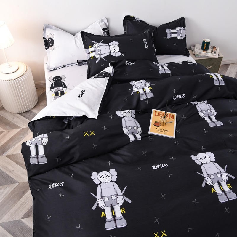 2023 新款 潮牌卡通 網紅款 床單 被套 枕頭套 床包 三件組 四件套 單人/雙人/加大雙人床包組 禮物交換-細節圖7