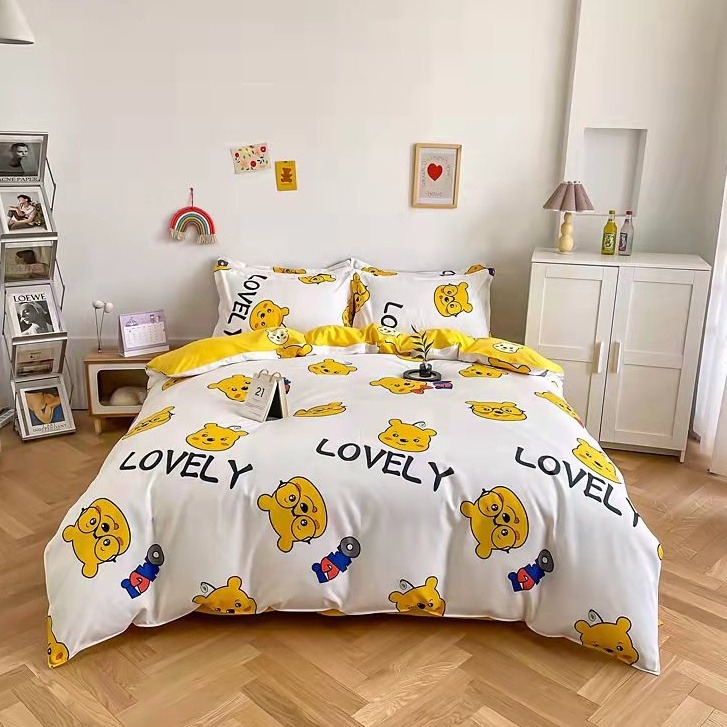 超可愛~維尼熊 小熊維尼  可愛 床包 床單 床罩 單人/雙人/加大雙人床包組 床笠 床品 寢具 家居-細節圖7