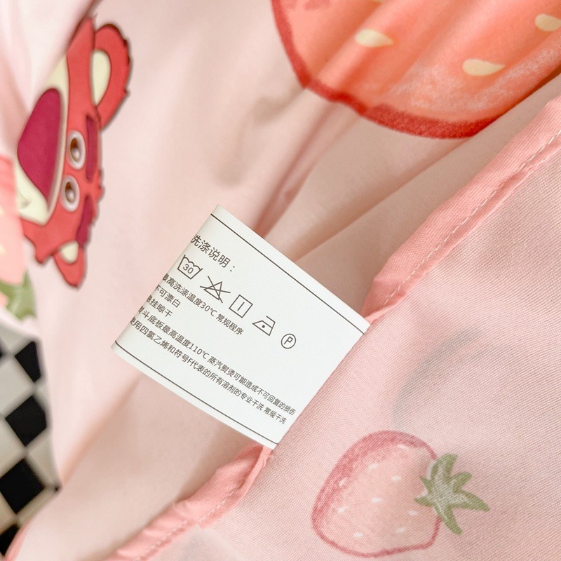 卡通床包 迪士尼草莓熊 可愛粉色床包 草莓熊水洗棉 卡通四件組 單人/雙人/加大雙人床包四件組 禮物交換 床包 床-細節圖7