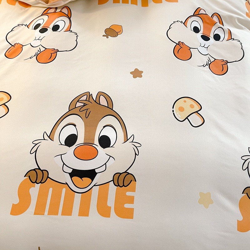 卡通床包 柔軟舒適 迪士尼奇奇蒂蒂 可愛松鼠床包 水洗棉床包 卡通四件組 單人/雙人 床包四件組 禮物交換 床包 寢具-細節圖5