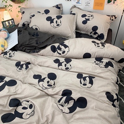 卡通米奇 動漫 可愛 床包 床單 有鬆緊帶 單人/雙人/加大雙人床包組 禮物交換 床包 寢具 床笠-細節圖6
