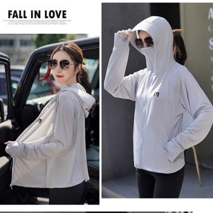 防曬衣 🔥台灣現貨🔥小兔子 防疫必備 防疫帽 冰絲防曬衣 連帽 防紫外線 防曬服 夏季 防曬衣 蒙面 防曬外套-細節圖7