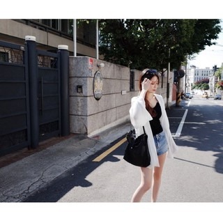 外套🔥台灣現貨🔥韓版大碼 防曬衣 薄外套 寬鬆顯瘦 沙灘披肩 光板雪紡 開衫 罩衫 新款七分袖小清新外套 長袖上衣-細節圖3