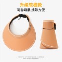 遮陽帽 🔥臺灣現貨🔥 韓國新款 可折疊 夏天遮陽帽空頂草帽 編織帽 海灘帽 空頂帽 防曬遮陽帽 帽子 帽-規格圖4