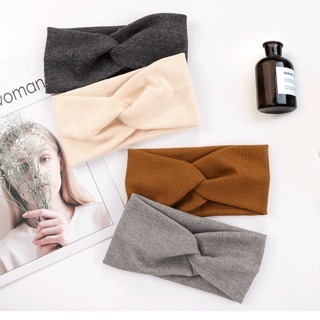 髮帶 🔥台灣現貨🔥 扭結寬版髮帶 交叉髮帶 針織髮帶 髮帶 運動髮帶 瑜珈 洗臉髮帶  寬版針織髮帶 頭帶 髮飾-細節圖2