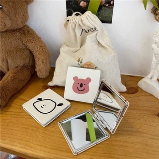 🔥台灣現貨🔥超火 皮質雙面鏡 隨身鏡 考拉 化妝鏡 補妝鏡 摺疊鏡 鏡子-細節圖6