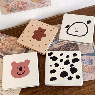 🔥台灣現貨🔥超火 皮質雙面鏡 隨身鏡 考拉 化妝鏡 補妝鏡 摺疊鏡 鏡子-細節圖8