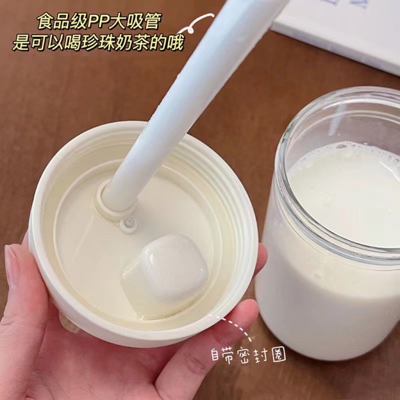 杯子🔥現貨秒發🔥大容量 珍珠奶茶杯 吸管杯 高顏值 簡約 學生 杯子 禮品 水杯-細節圖2