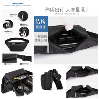 腰包 胸口包🔥🔥潮流 腰包 運動防水 斜挎包 運動腰包 户外 男生胸包 多功能手機包 背包 包包-細節圖7