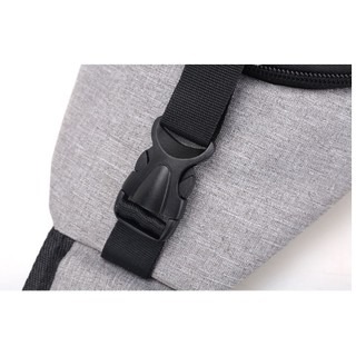 胸口包🔥台灣現貨🔥 韓版時尚單肩包 USB充電側背包 USB充電斜背包 單肩包 側背包 胸前包 斜背包 胸包-細節圖8