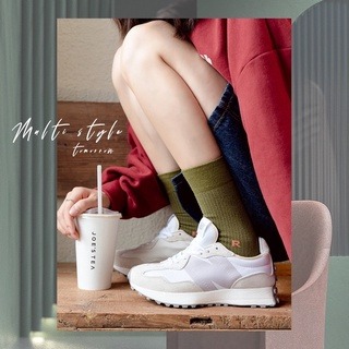 襪子 🔥臺灣現貨🔥 素色襪 韓國 純色R字母 豎條紋 堆堆襪 糖果色系 韓國中筒襪 直紋襪 百搭 中筒男女襪-細節圖3