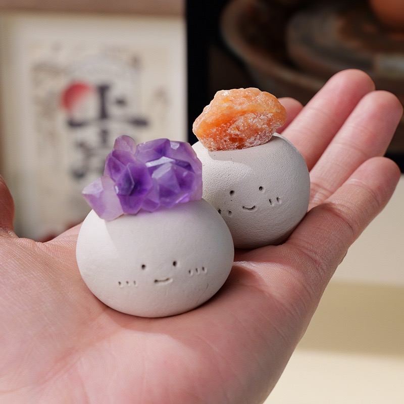 水晶小豆丁 辦公室 書桌 裝飾 水晶 靈數礦石七脈輪 生命靈數加強版 流年運勢 招財事業 人緣桃花-細節圖3