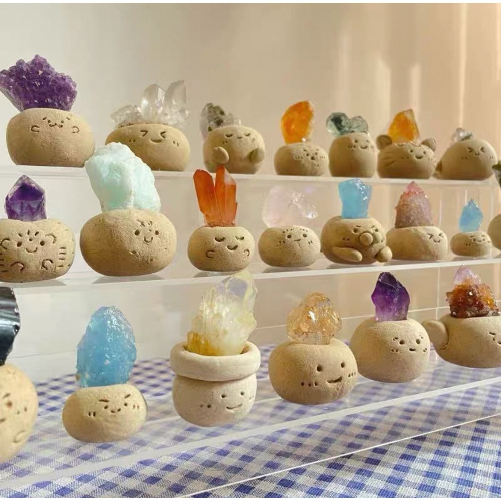 水晶小豆丁 辦公室 書桌 裝飾 水晶 靈數礦石七脈輪 生命靈數加強版 流年運勢 招財事業 人緣桃花-細節圖5