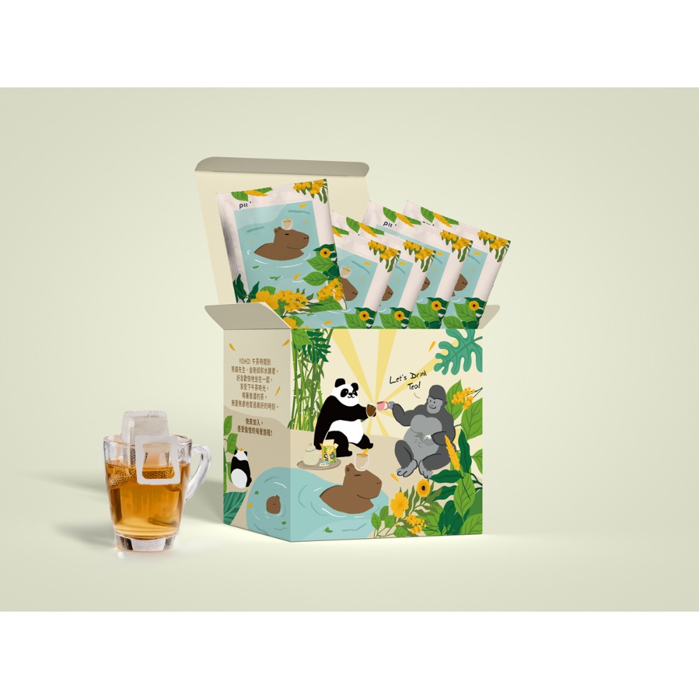 【新鳳鳴】濾掛式耳掛手沖茶茶包 3種茶香 果香老鐵觀音茶 深焙桂花烏龍 炭焙黑烏龍茶 水豚君貓熊大金剛 送禮可愛-規格圖6